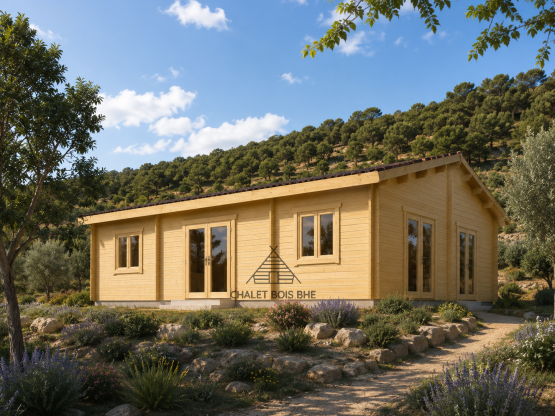 Chalet N°210722– 80 m² – 72 m² habitables / 90 mm contrecollé🏡